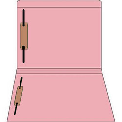 Pink Straight-Cut File Folders, Letter Size, Reinforced Tab, 2 Fasteners (Positions 1 & 3), 50/Box