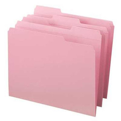Smead Pink File Folders, 1/3-Cut Top Tab (Double Ply), Letter Size, 100/Box (12634)