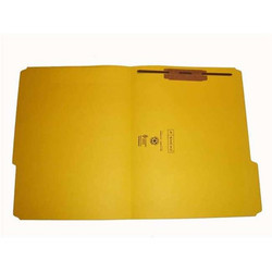 Smead 17934F1 yellow legal size file folders with reinforced 1/3-cut top tabs, 1 fastener (position 1) 50 per box