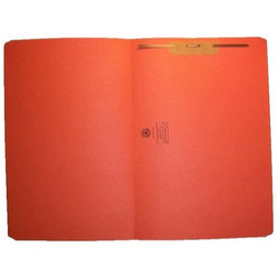 Smead Reinforced Tab File Folders - Straight-Cut Tab, Letter Size, Orange, 1 Fastener, 50/Box