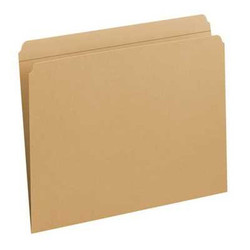Smead Reinforced Tab File Folders - Straight-Cut Tab, Letter Size, Kraft, 1 Fastener (not pictured), 50/Box