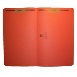 Smead Reinforced Tab File Folders - Straight-Cut Tab, Letter Size, Orange, 2 Fasteners, 50/Box