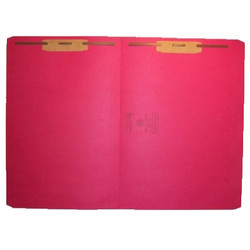 Smead Reinforced Tab File Folders - Straight-Cut Tab, Letter Size, Red, 2 Fasteners (not pictured), 50/Box