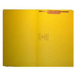 Smead Reinforced Tab File Folders - Straight-Cut Tab, Legal Size, Yellow, 1 Fastener, 17910F1