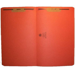 Smead Reinforced Tab File Folders - Straight-Cut Tab, Legal Size, Orange, 2 Fasteners, 17510F13