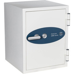 Datacare 2002 Series fireproof storage cabinet with secure lock and white finish