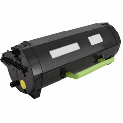 Remanufactured Lexmark 56F1H00 black toner cartridge replacement WB-LMS321XR with green pull handle