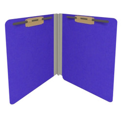End Tab Econo Pressboard Folders with Fasteners, Letter Size, Purple, 18pt Stock, 2" Expansion (25/Box), Open