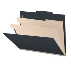 Black top tab classification folder with two dividers, fasteners and Tyvek expansion