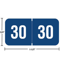 Smead Year Labels - ETYJ Series, 2030, Dark Blue, 3/4" x 1-1/2", 500/Roll
