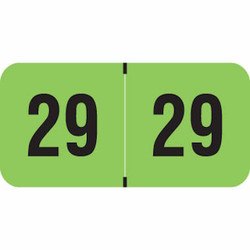 2029 Fluorescent Green Year Labels, 3/4" x 1-1/2", 500/Roll
