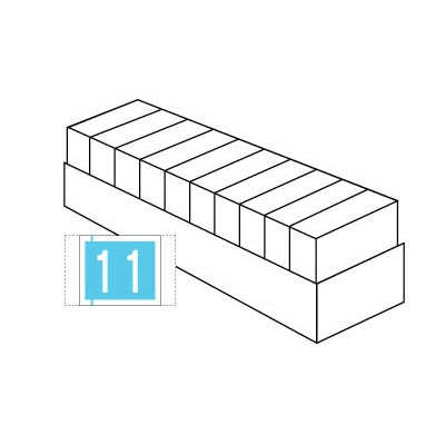 Col'R'Tab 11000-Series Numeric Labels, 1 H x 1 1/2 W, Full Set, 500/Roll
