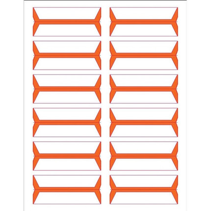 Acme Abgor Compatible Wrap-Around File Folder Labels, Orange