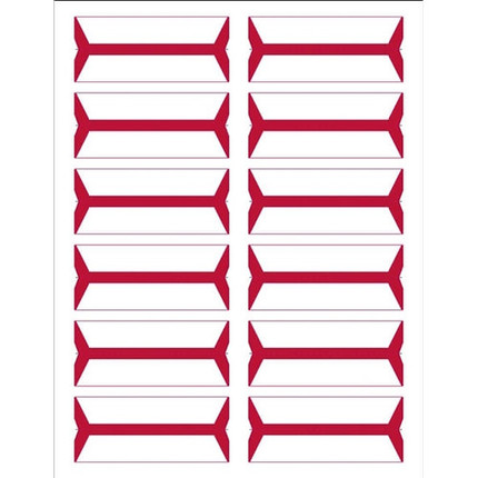 Acme Abgor Compatible Wrap-Around File Folder Labels, Red
