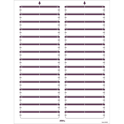 Printable File Folder Labels, 1/3-Cut Tab Size (2/3" H x 3 7/16" W), Purple, 750 Labels (25 Sheets)