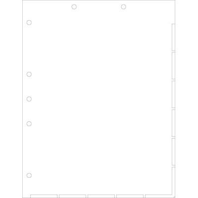 Blank Chart Divider Sheets, White, 1-1/2" Placement Indicators, 100/Pack