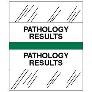 Medical Chart Index Tabs, Pathology Results, Green, 1/2 x 1-1/4, 100/Pk (54537)