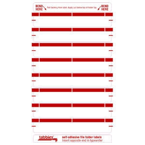 Red File Folder Labels 59432