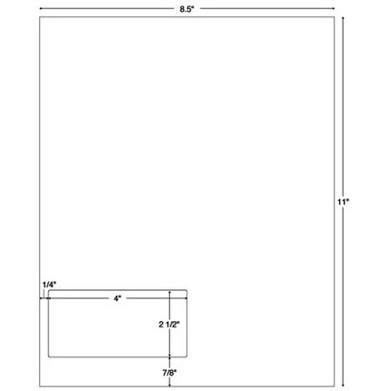Integrated Labels, 1-UP, 4 x 2-1/2, 1500 Sheets/CS (59811)