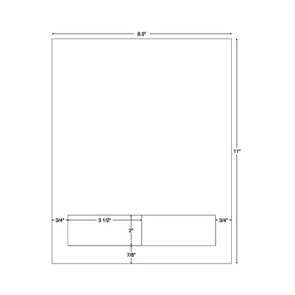 Integrated Labels, 2-UP, 3-1/2 x 2, 1500 Sheets/CS (59902)
