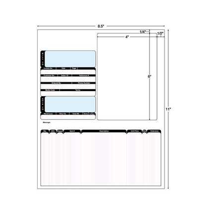 Integrated Labels, 1-UP, 6 x 4 Mail Order, 1500 Sheets/CS (59917)