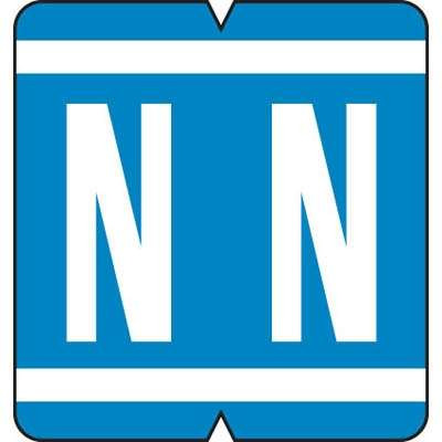 GBS/VRE Alpha Labels, 8848-Series, 1 5/16 H x 1 1/4 W, Letter N, Dk Blue, 200/Pack, 61334