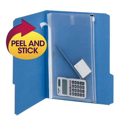 Smead Stick-N-Store Poly Pouch, 6"W x 11-1/4"H, Poly, 5/Pack (68180)