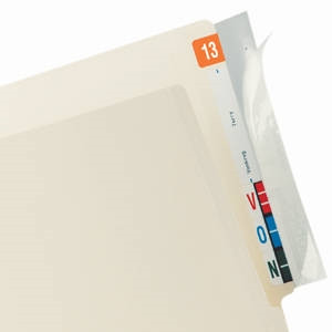 Tabbies Full End Tab Protector 8 x 2 Clear 100/PK (68386)