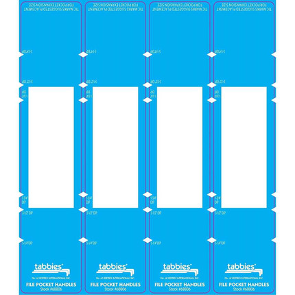 Tabbies File Pocket Handles 68806, 9-5/8 x 2, Lt. Blue, 48/Pack