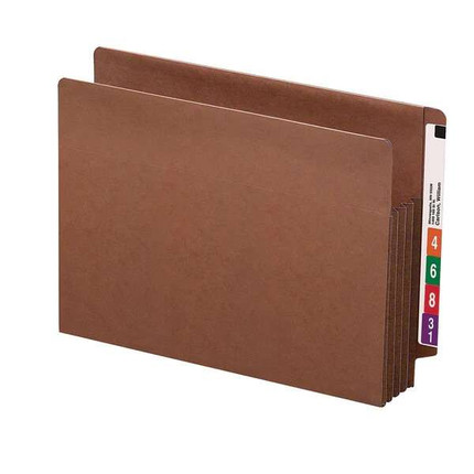 Smead End Tab TUFF File Pocket 3-1/2" Exp Redrope (73780)