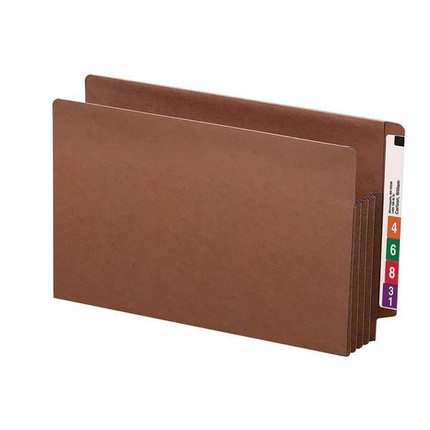Smead End Tab TUFF File Pocket 3-1/2" Exp Legal Redrope (74780)