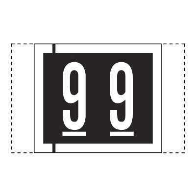 Col R Tab 81000 Label Number 9 100/Pack