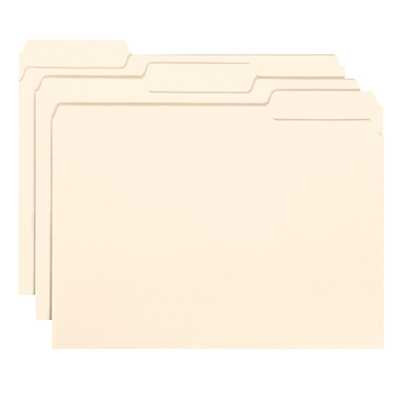 Smead Interior File Folders - 1/3 Cut Tab, Letter Size, Manila, 100 per Box