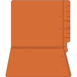 Colored End Tab File Folders, Letter Size, 11pt, 2-Ply, No Fastener, Orange, 100/Box (85C01SR102)