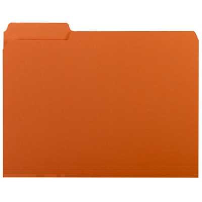 Smead Interior File Folder, 1/3-Cut Tab, Letter Size, Orange, (10259)