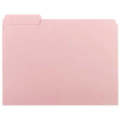 Smead Interior File Folder, 1/3-Cut Tab, Letter Size, Pink, (10263)