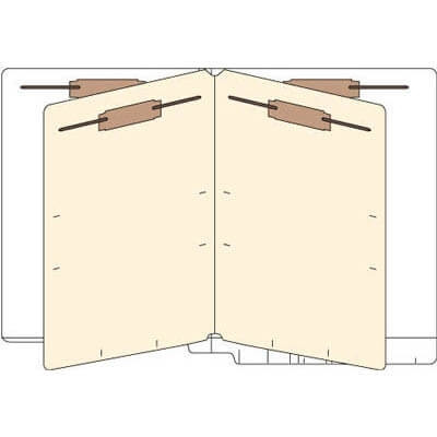 End Tab Classification Folders, 2 Dividers, Letter Size, 14pt White, 25 Box (87C20D2WHT)