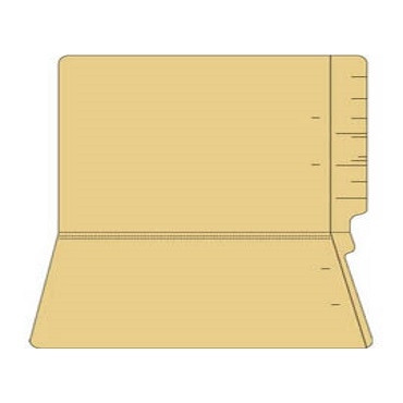 Colored Folders, End Tab, Legal Size, 3/4" Exp, No Fasteners, 11pt Buff, 100/Box