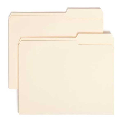 Smead File Folder, 2/5-Cut Tab Right Position, Letter, Manila (10385)