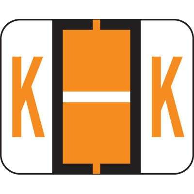 Tab Alphabetic Label Letter K Vinyl 500/Roll