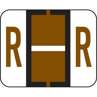 Tab Alphabetic Label Letter R Vinyl 500/Roll