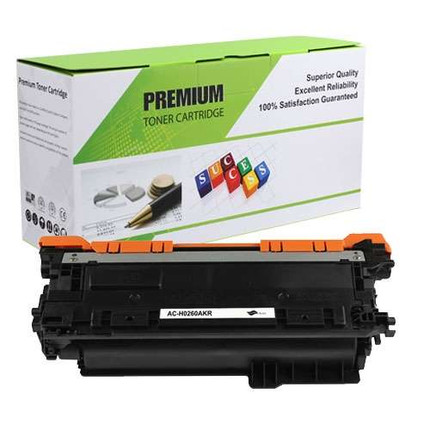 HP 647A (CE260A) Compatible Toner Cartridge - Black, Standard Yield (8,500 Pages)