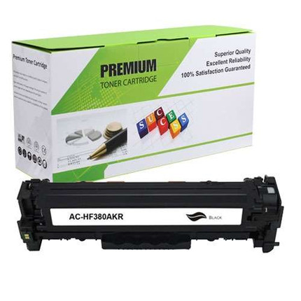 HP 312A (CF380A) Compatible Toner Cartridge - Black, Standard Yield (2,400 Pages)