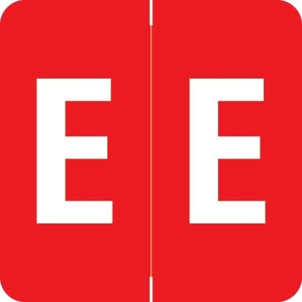 Barkley Alpha Labels Letter E RedADPK-E