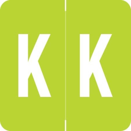 Barkley Alpha Labels Letter K Light Green ADPK-K