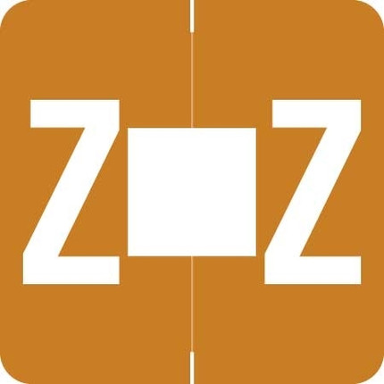 Barkley Alpha Labels Letter Z Brown ADPK-Z