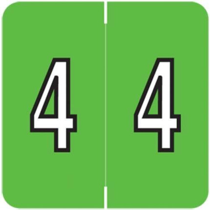 Barkley NBRM Numeric Labels Number 4 Green BKNM-4