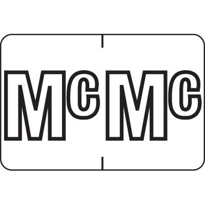 Barkley Alpha Labels Letter Mc White BRAM-MC