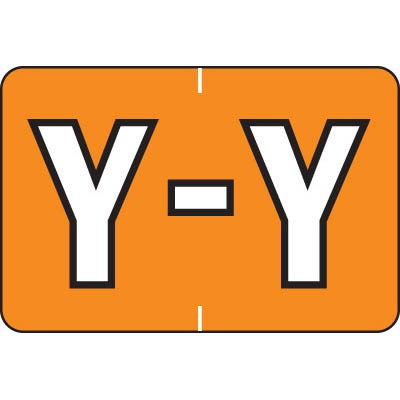 Barkley Alpha Labels Letter Y Orange BRAM-Y