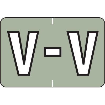 Barkley Alpha Label Packs Letter V Gray BRPK-V